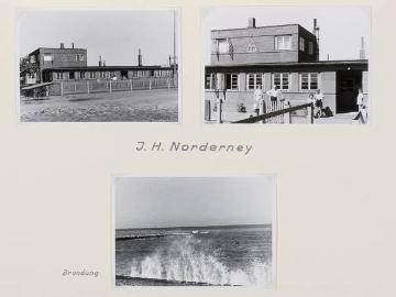 Jugendherberge der Nordseeinsel Norderney, in: Fotoalbum "Jugendherbergen des Landesverbandes Unterweser-Ems", gewidmet Richard Schirrmann 1954