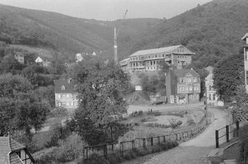 Neue Jugendherberge Altena unterhalb der Burg Altena, Richtfest 1958, 1994 geschlossen