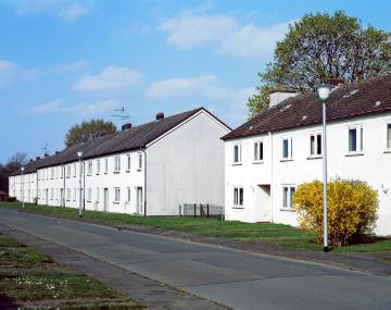 Wohnungsleerstand nach Abzug der Britischen Streitkräfte: Ehemalige Armeesiedlung an der Grawertstraße in Münster-Rumphorst
