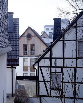 Alte und neue Giebel: Fachwerkhäuser im Gerberviertel von Olpe, "Im Weierhohl"
