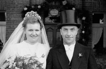 Brautpaar Jansing, Nottuln, Ende 1940er Jahre