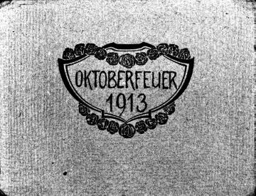 "Oktoberfeuer 1913", privates Fotoalbum aus Gütersloh, Einband