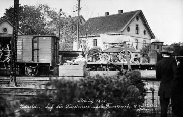Erster Weltkrieg, Gütersloh 1914: Militärgütertransport an die französische Front