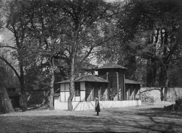 Gehege im Zoologischen Garten an der Aa, Münster - gegründet von Zoologieprofessor Dr. Hermann Landois, 1875 eröffnet als erster Zoo Westfalens. Undatiert, ca. 1929.