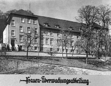 Provinzial-Heilanstalt Marsberg, Frauenabteilung, um 1928? Anstaltsgründung 1816 als Provinzial-Irren-Anstalt Westfalen, später Westfälische Klinik für Psychiatrie. Undatiert.