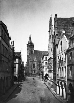 Prinzipalmarkt mit Lamberti-Kirche um 1858