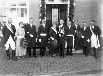 Schützenkönigspaar Wever-Bußmann, Harsewinkel, 1930