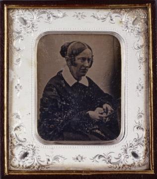 Die Dichterin Annette von Droste-Hülshoff (1798-1848), Reproduktion einer verschollenen Daguerreotypie