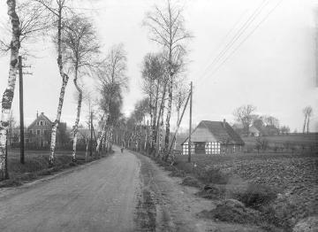 Ortsansicht Enger, Landstraße nach Herford [Herforder Straße?]. Undatiert, 1940er Jahre?