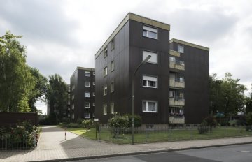 Kamen-Methler: Hochhaussiedlung Röntgenstraße. August 2017.