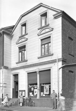 Herdecke, Hauptstraße 66: Zigarrenhaus Lindemann. Undatierte Vermessungsdokumentation der damaligen "Adolf-Hitler-Straße" [nach 1937].