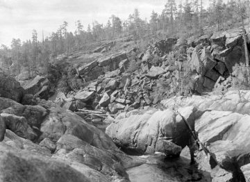 Dr. Hermann Reichling, Forschungsexkursionen: Schweden, Juli 1926 - am Fluss Lule bei Porjus, Nordschweden