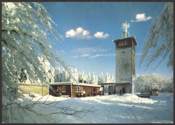 Herscheider Schutzhütte SGV, Robert Kolb-Turm 663 m. ü. M. mit WDR Sender Nordhelle