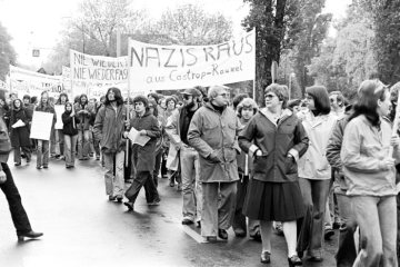 Demonstration gegen nationalsozialistische Umtriebe in Castrop-Rauxel, Mai 1978.