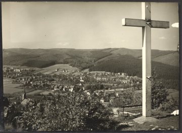 Blick vom Bilstein auf Niedermarsberg (Gemeinde Marsberg), undatiert