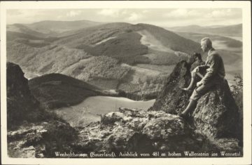 Wenholthausen (Gemeinde Eslohe), Ausblick vom Wallenstein ins Wennetal, undatiert (1930er/1940er Jahre?)
