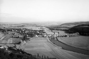 Herdecke mit Ruhrtal und Ruhr-Viadukt 1901 - Blick aus Richtung "Uhlenkopf"