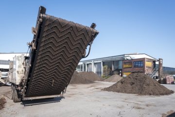 Kompostwerk im REMONDIS-Lippewerk Lünen, größtes industrielles Recyclingzentrum Europas. März 2017.