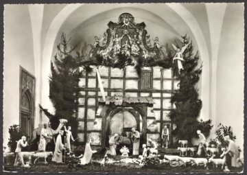Die Weihnachtskrippe in der St.-Alexander-Kirche in Schmallenberg, 1954 geschnitzt von Bernhard Hartmann aus Wiedenbrück