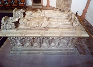 Ev. Pfarrkirche: Grabdenkmal des Edelherrn Bernhard VII zur Lippe und seiner Gemahlin Anna von Holstein-Schaumburg, Gotik, Heinrich Brabender, 1511