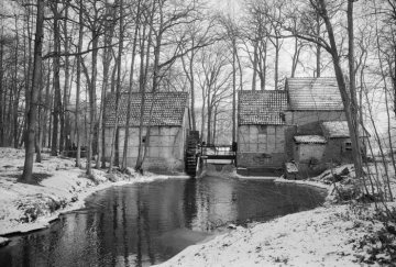 Hopsten-Halverde: Ölmühle im Schnee