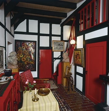 Werke des Malers und Bildhauers Peter August Böckstiegel in seinem Geburtshaus in Arrode