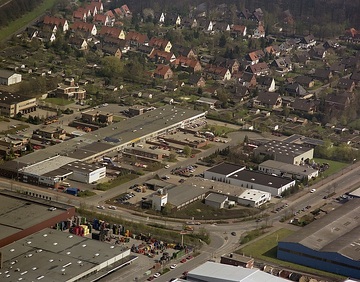 Münster, Gremmendorf: Höltenweg; oben links: Dortmund-Ems-Kanal