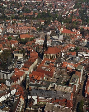 Münster, Zentrum: St. Lamberti-Kirche, Prinzipalmarkt