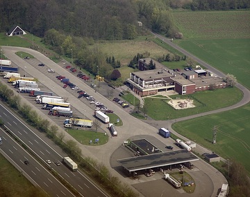 Münster, Roxel: Autobahn A1, Raststätte Münsterland Ost