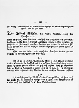 Verordnung Friedrich Wilhelms IV. zur Bildung des Ständeausschusses von 1842