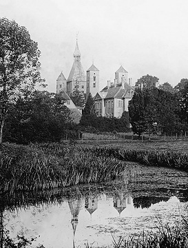 Blick auf die St. Bonifatius-Kirche, ehem. Klosterkirche des Stiftes Freckenhorst (860 -1811), Aufnahme um 1930?