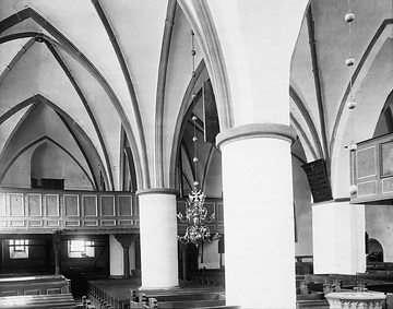 Rippengewölbe in der evangelischen Pfarrkirche in Levern