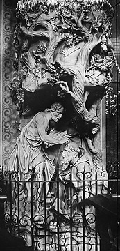 St. Aegidii-Kirche: Hölzerne Figurenplastik an der Kanzel (1710)