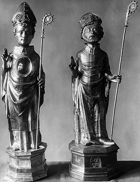 Reliquienfiguren des hl. Kilian und hl. Liborius, 14. Jahrhundert (Domschatz des St. Liborius-Domes)