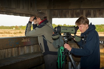 Recker Moor: Mit zwei Beobachtungstürmen bietet das Naturschutzgebiet Recker Moor optimale Voraussetzungen für Vogelbeobachtungen. Mindestens 60 Brutvogelarten lassen sich hier entdecken.