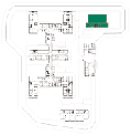 Grundriss mit farbig hervorgehobener Sporthalle Grundriss mit farbig hervorgehobener Sporthalle