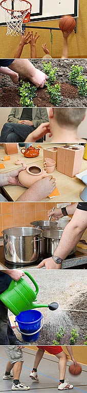 Ausschnitte mit Patientenaktivitäten in einer forensischen Klinik Ausschnitte mit Patientenaktivitäten in einer forensischen Klinik