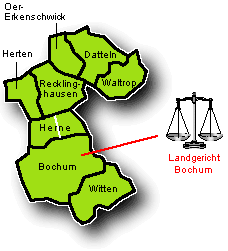 Grafik des Landgerichtsbezirks Bochum Grafik des Landgerichtsbezirks Bochum