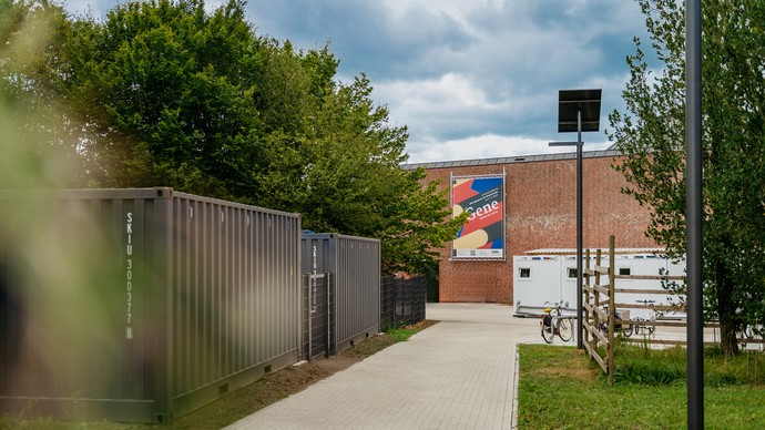 Umleitung zum neuen Eingang beim LWL-Museum für Naturkunde. Umleitung zum neuen Eingang beim LWL-Museum für Naturkunde.