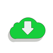 Piktogramm "Download": Wolke mit Pfeil nach unten Piktogramm "Download": Wolke mit Pfeil nach unten