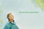 Das Foto zeigt eine Informationskarte zum Thema ''Garantieversprechen''.
