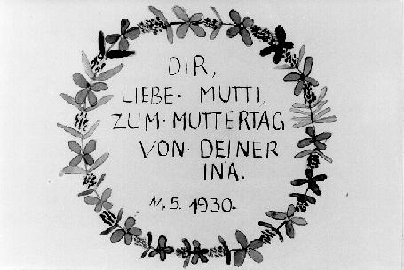 Das Foto zeigt eine Gl�ckwunschkarte