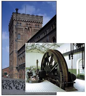 De kolenmijn Hannover met de oorspronkelijke stoommachine uit 1893.