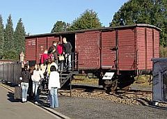 Ein Korbwagen als Fluchtfahrzeug