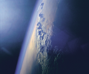 Erde vom Weltall aus betrachtet. Copyright NASA
