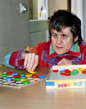 Bewohnerin bei der Arbeit Bewohnerin bei der Arbeit