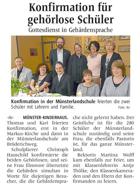 aus der WN vom 13.04.2013 aus der WN vom 13.04.2013