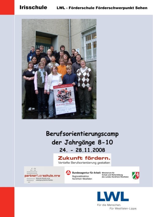 Titelseite zum Berufsorientierungscamp