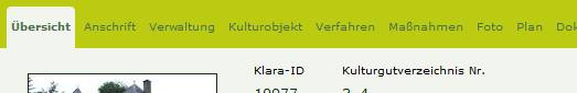 Screenshot: Tabulatoren