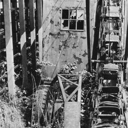 Eimerkettenbagger, Mai 1985. Foto: Berthold Socha (vergrößerte Bildansicht wird geöffnet)